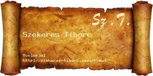 Szekeres Tiborc névjegykártya